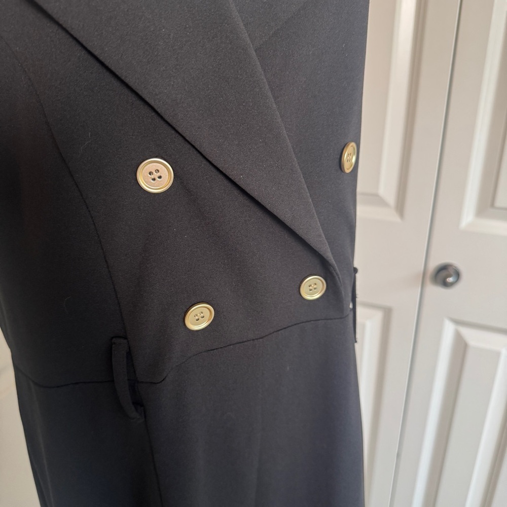 Nanette Lepore Double-Breasted Jumpsuit Black NWT $138 Size 12 Missing Belt - Picture 5 of 16